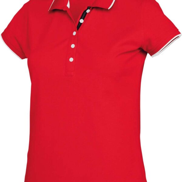 LADIES' SHORT-SLEEVED PIQUÉ KNIT POLO SHIRT