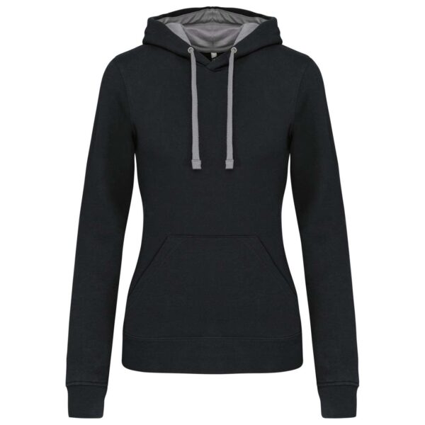 LADIES’ CONTRAST HOODED SWEATSHIRT