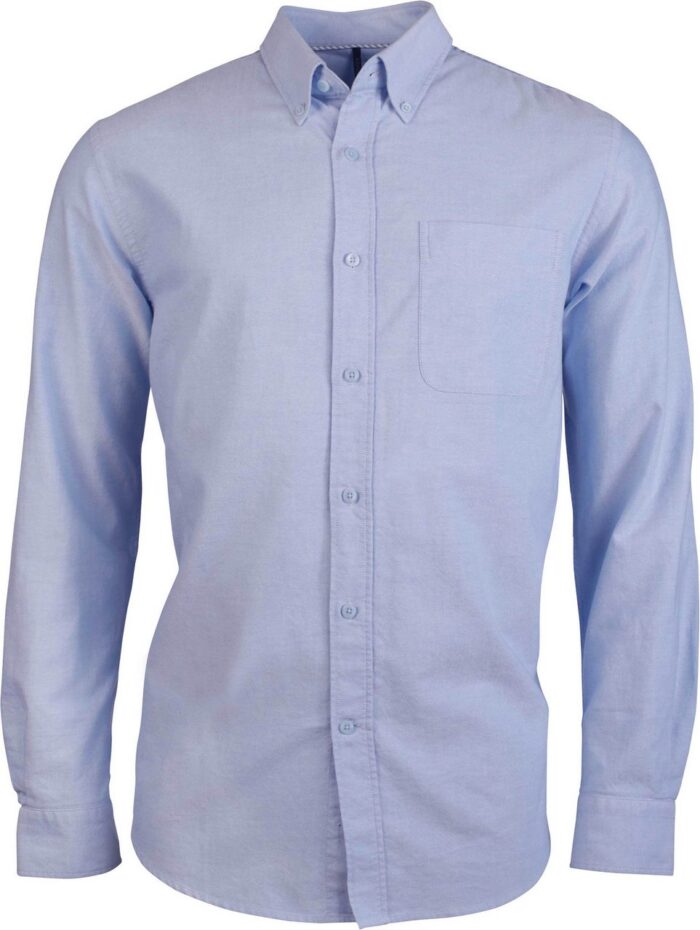 LONG-SLEEVED WASHED OXFORD COTTON SHIRT