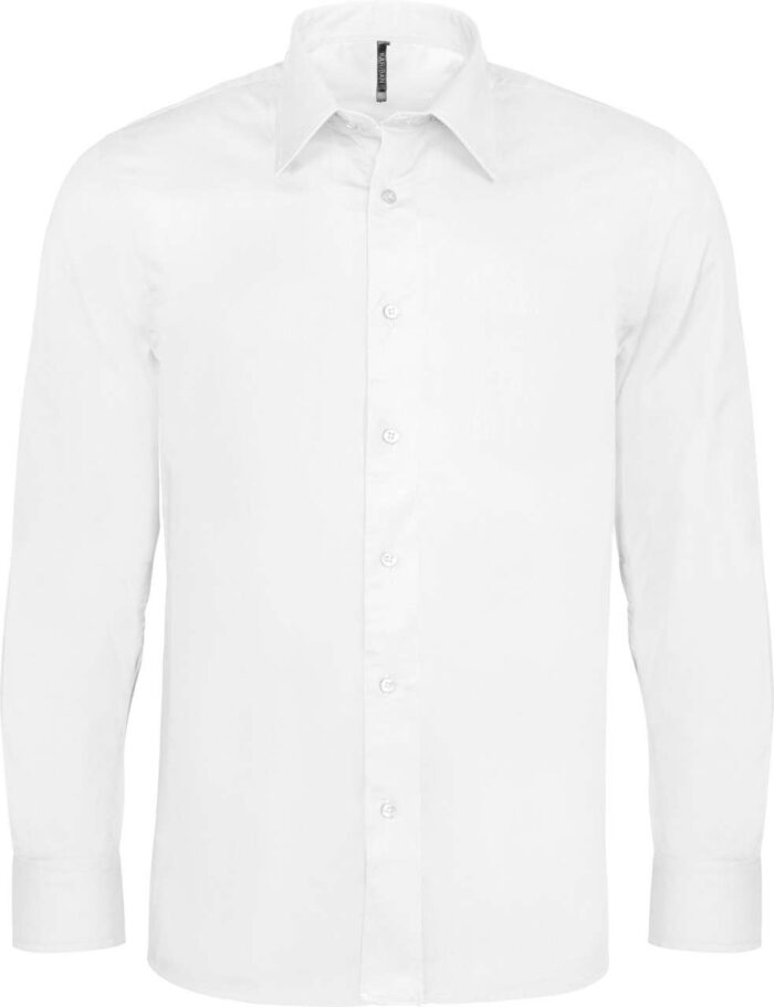 LONG-SLEEVED COTTON/ELASTANE SHIRT