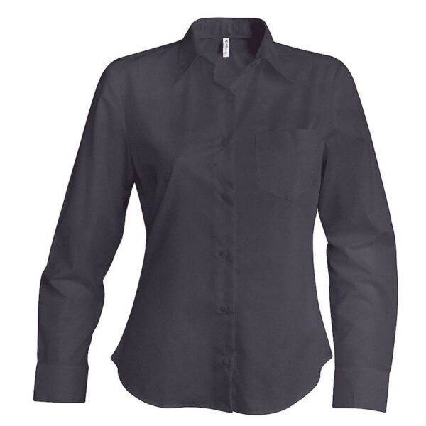 LADIES' LONG-SLEEVED COTTON POPLIN SHIRT