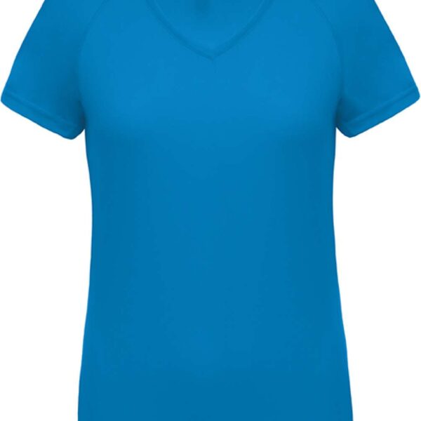 LADIES’ V-NECK SHORT SLEEVE SPORTS T-SHIRT