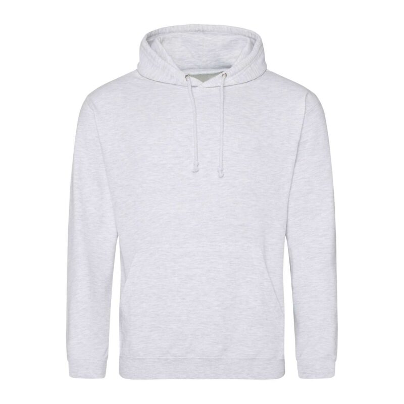 awjh001-ash-a1 Just Hoods COLLEGE HOODIE - Platinum Grey