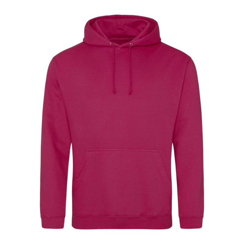 awjh001-cranberry-a2 Just Hoods COLLEGE HOODIE - Μπορντό