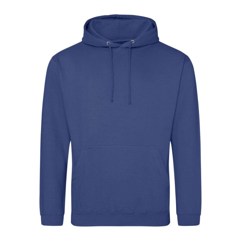 awjh001-denim_blue-a1 Just Hoods COLLEGE HOODIE - Μπλε τζιν