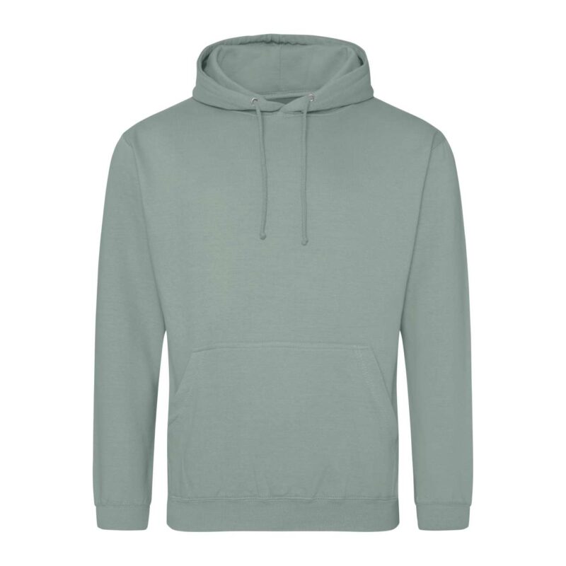 awjh001-dusty_green-a1 Just Hoods COLLEGE HOODIE - Dusty Green