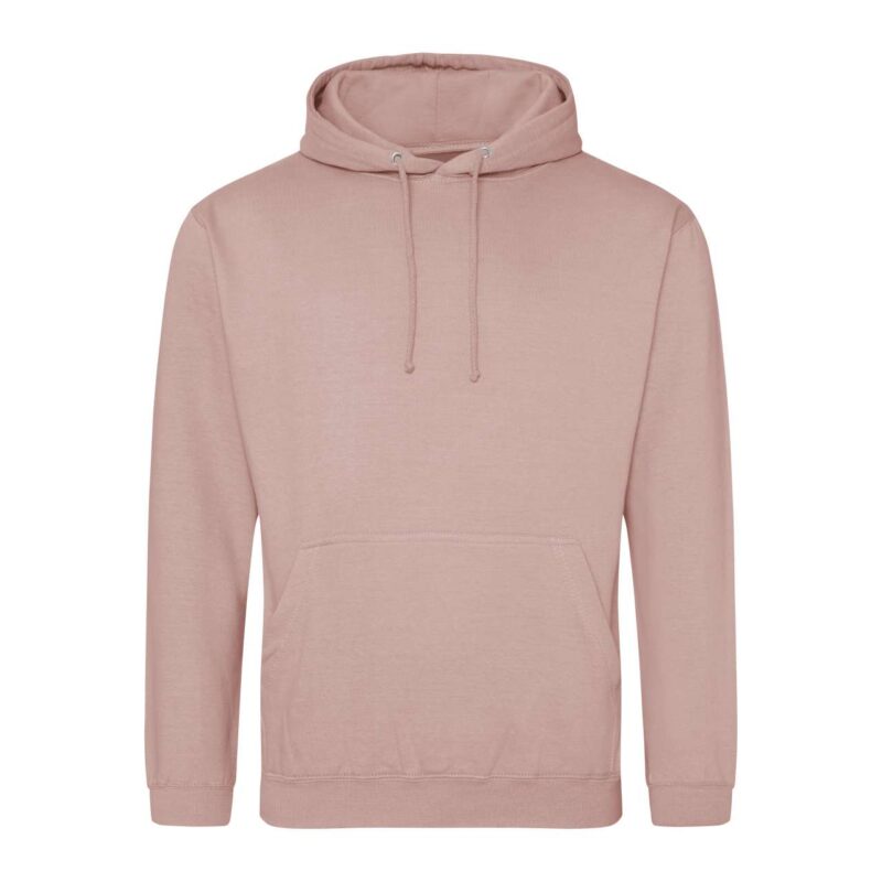 awjh001-dusty_pink-a1 Just Hoods COLLEGE HOODIE - Light Orange