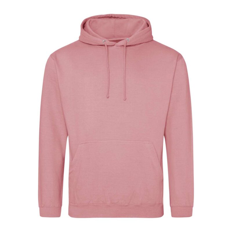 awjh001-dusty_rose-a1 Just Hoods COLLEGE HOODIE - Dusty Rose