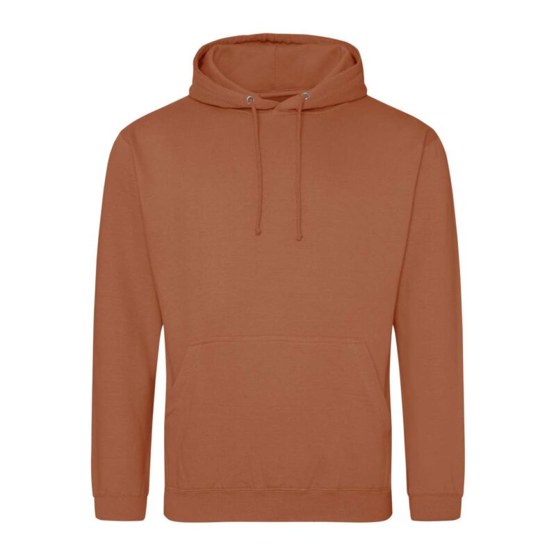 awjh001-ginger_biscuit-a1 Just Hoods COLLEGE HOODIE - Ginger Biscuit