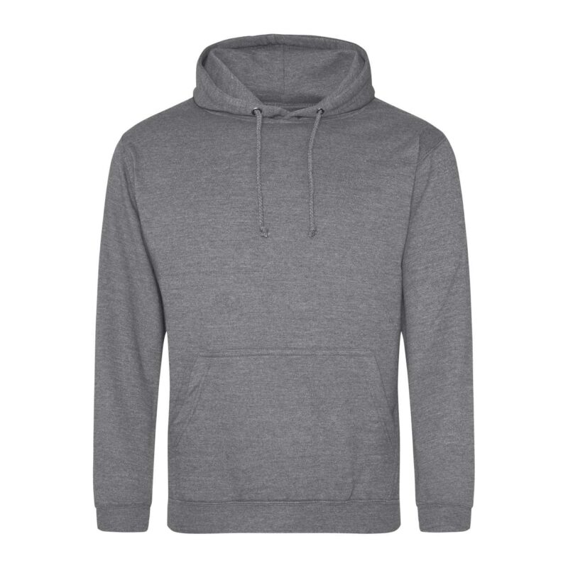 awjh001-graphite_heather-a1 Just Hoods COLLEGE HOODIE - 52% Cotton/48% Polyester