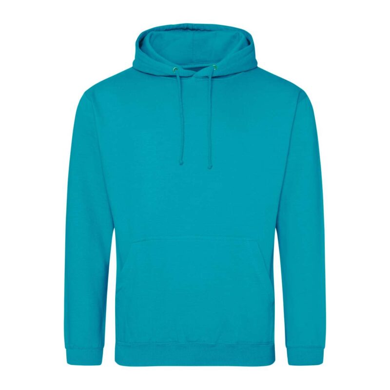 awjh001-lagoon_blue-a1 Just Hoods COLLEGE HOODIE - Lagoon Blue