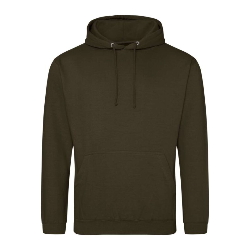 awjh001-olive_green-a1 Just Hoods COLLEGE HOODIE - Ελαιοπράσινο