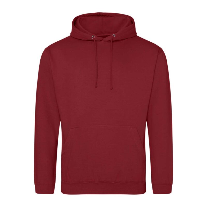 awjh001-red_hot_chilli-a1 Just Hoods COLLEGE HOODIE - Κόκκινο Καυτό Τσίλι