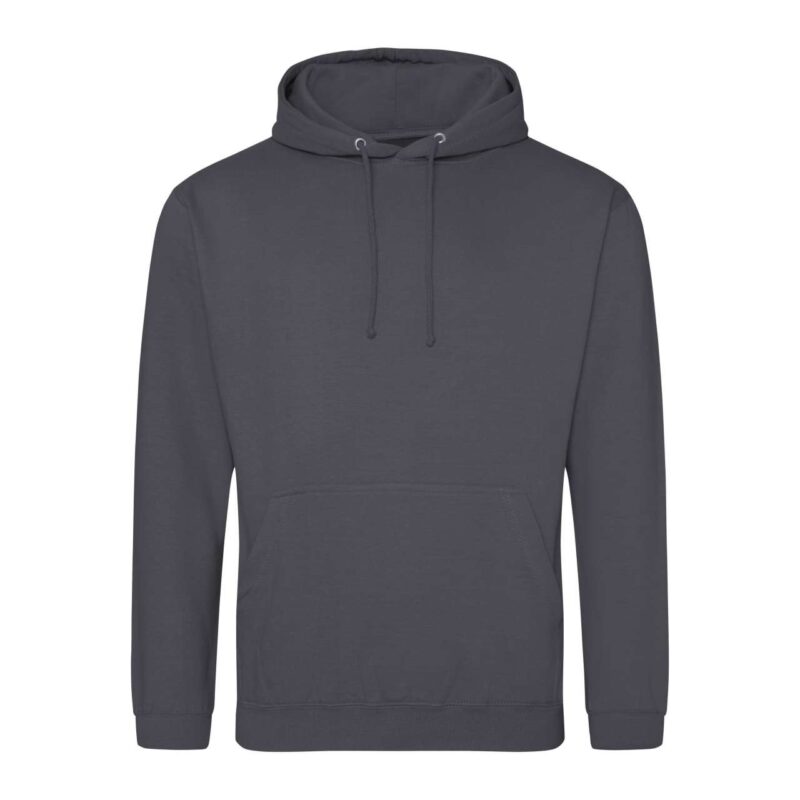 awjh001-shark_grey-a1 Just Hoods COLLEGE HOODIE - 52% Cotton/48% Polyester