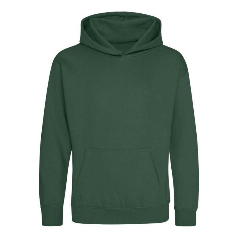 awjh001j-bottle_green-a1 Just Hoods KIDS HOODIE - Rainforest Green