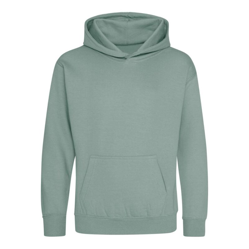awjh001j-dusty_green-a1 Just Hoods KIDS HOODIE - Dusty Green