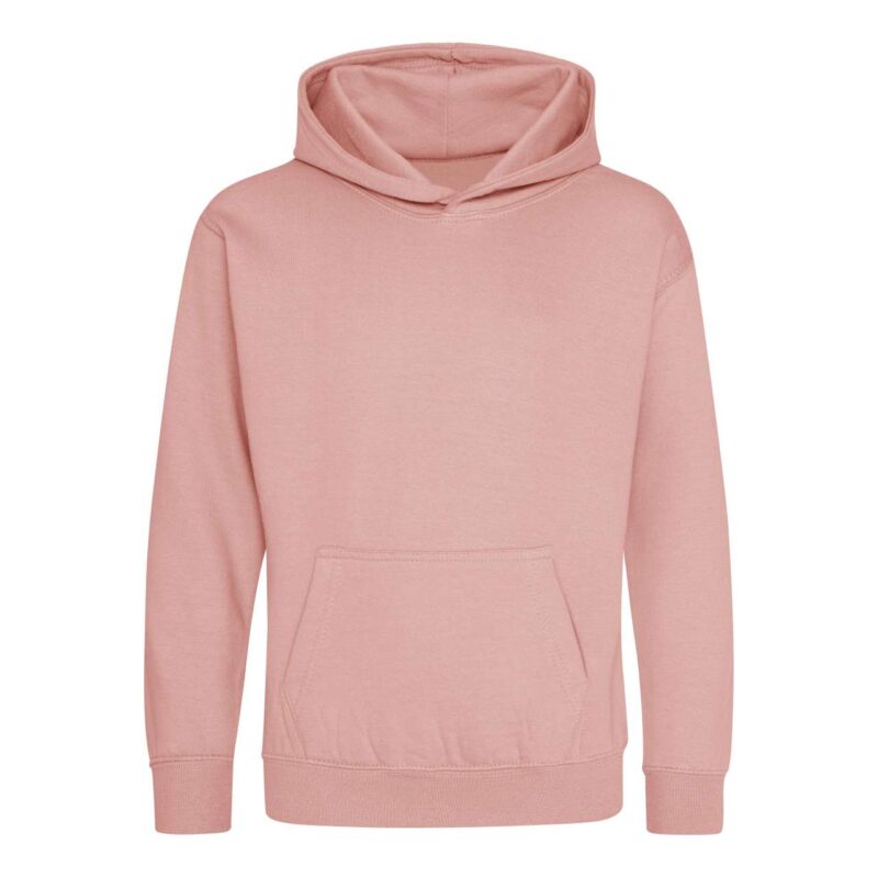 awjh001j-dusty_pink-a1 Just Hoods KIDS HOODIE - Dusty Pink