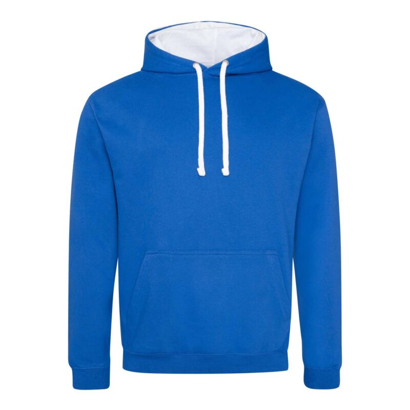 Just Hoods VARSITY HOODIE - Royal Blue/Arctic White