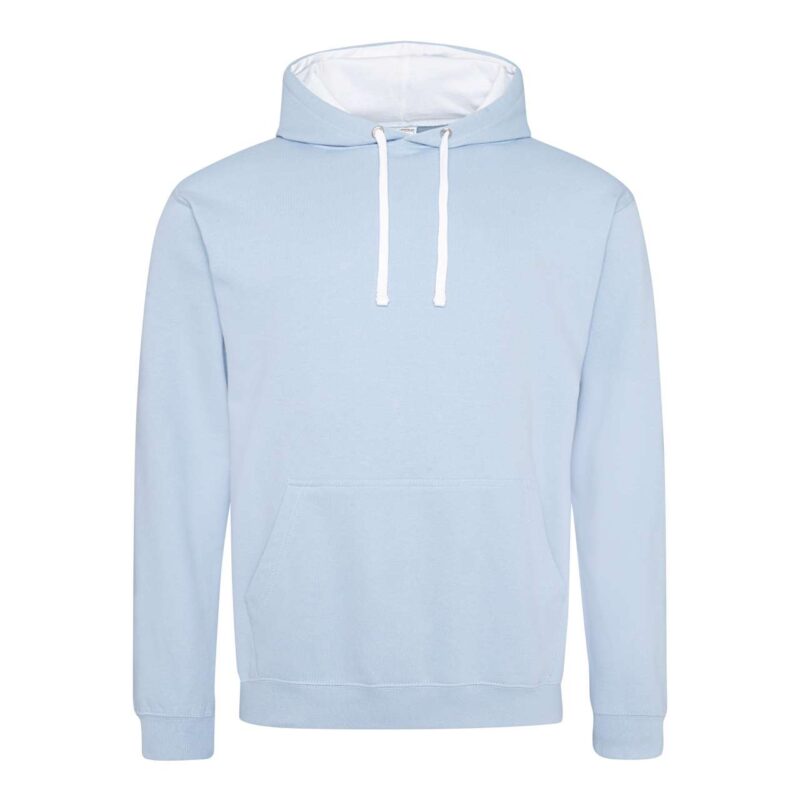 awjh003-sky_bluearctic_white-a1 Just Hoods VARSITY HOODIE - Sky Blue/Arctic White