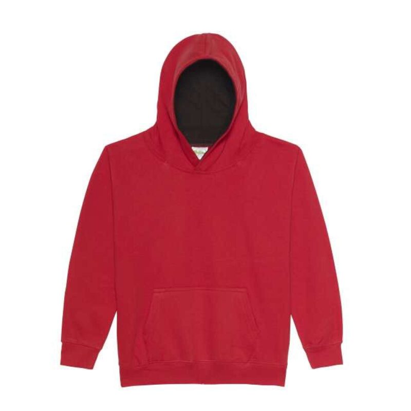 awjh003j-fire_redjet_black-a1 Just Hoods KIDS VARSITY HOODIE - Πυρόκοκκινο / Κατάμαυρο