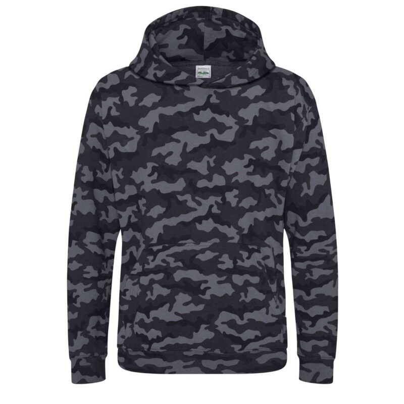 Just Hoods KIDS CAMO HOODIE - Green Camo