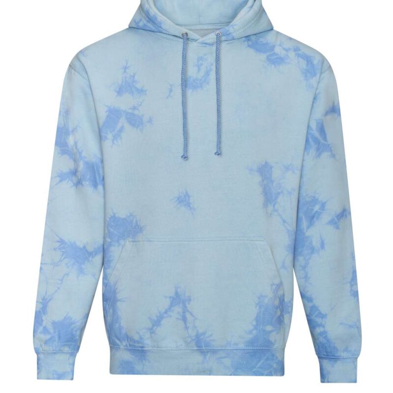 Just Hoods TIE-DYE HOODIE - Blue Cloud