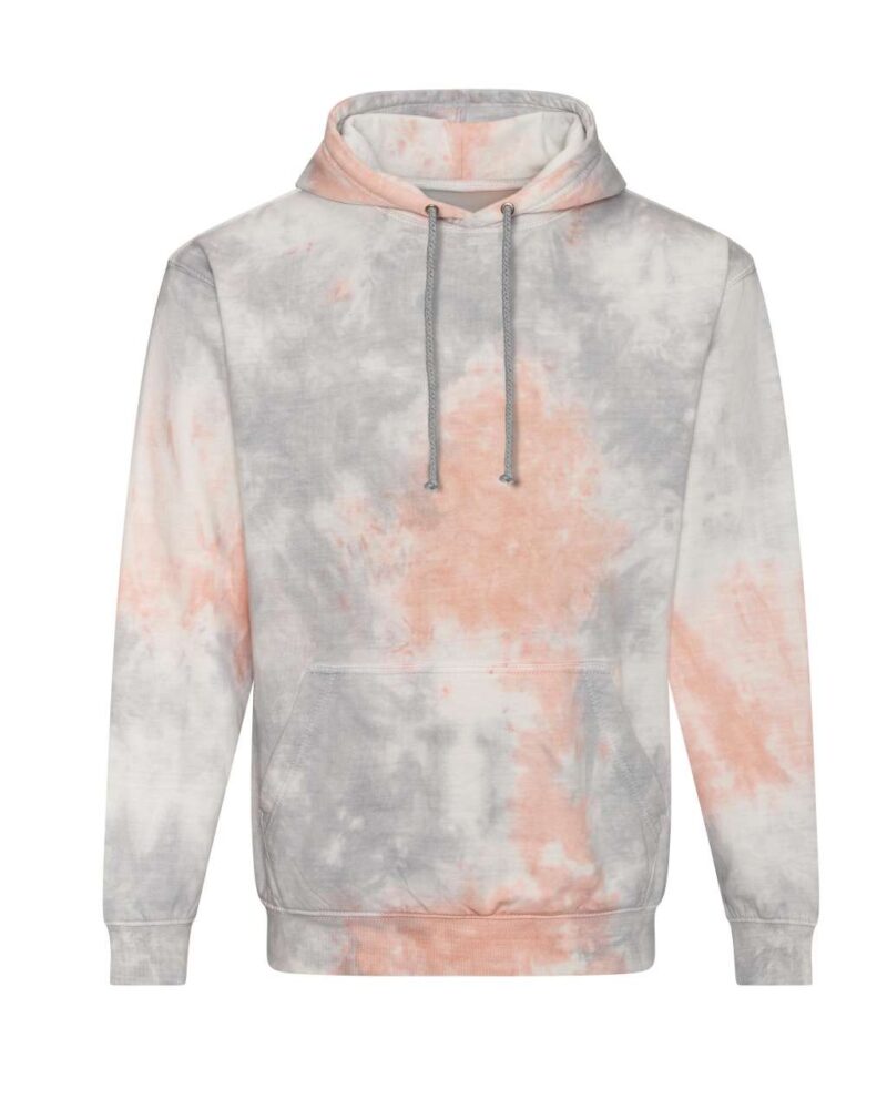 awjh022-grey_pink_marble-a1 Just Hoods TIE-DYE HOODIE - Grey Pink Marble
