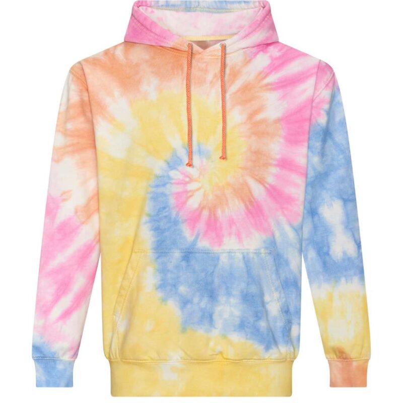 awjh022-tie_dye_swirl-a1 Just Hoods TIE-DYE HOODIE - Tie-Dye Swirl
