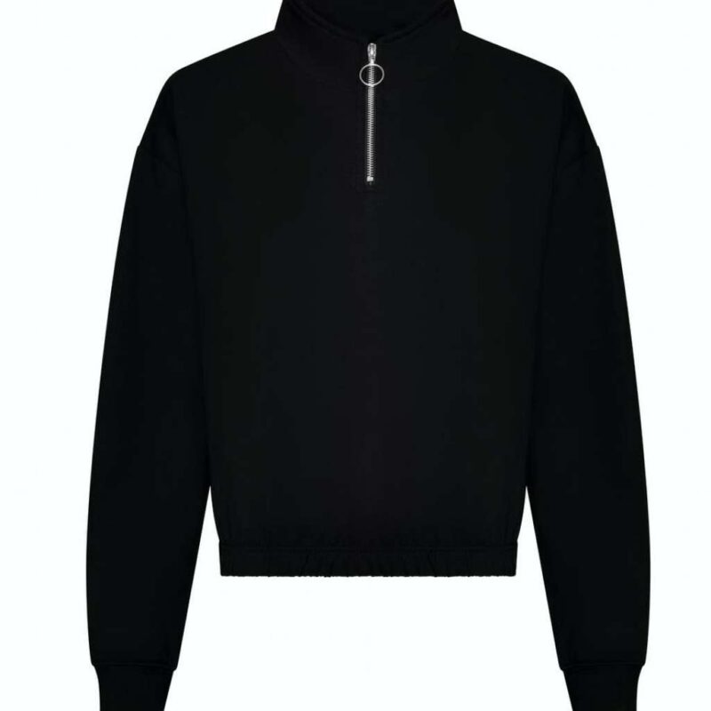 awjh037-deep_black-a1 Just Hoods WOMEN ΓΥΝΑΙΚΕΙΟ ΦΟΥΤΕΡ με 1/4 ΦΕΡΜΟΥΑΡ - Βαθύ Μαύρο