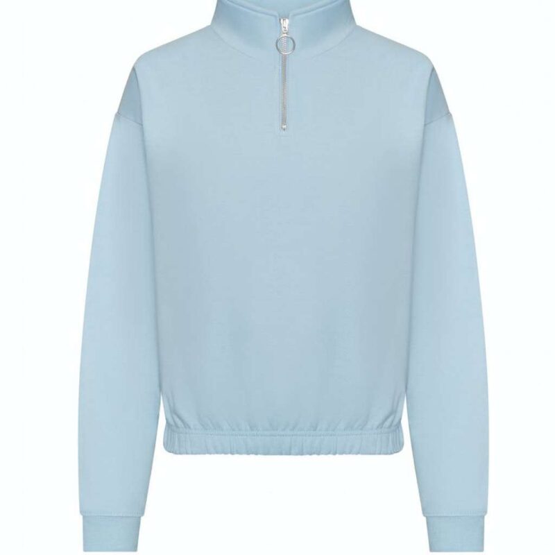 awjh037-sky_blue-a2 Just Hoods WOMEN ΓΥΝΑΙΚΕΙΟ ΦΟΥΤΕΡ με 1/4 ΦΕΡΜΟΥΑΡ - Γαλάζιο