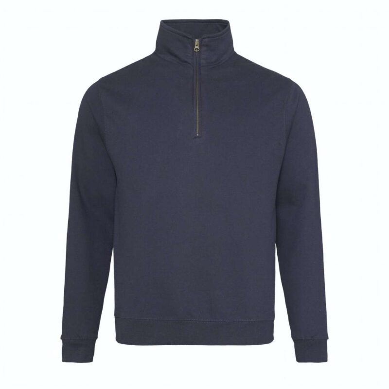 awjh046-new_french_navy-a1 Just Hoods SWEAT SOPHOMORE με 1/4 ZIP - New French Navy