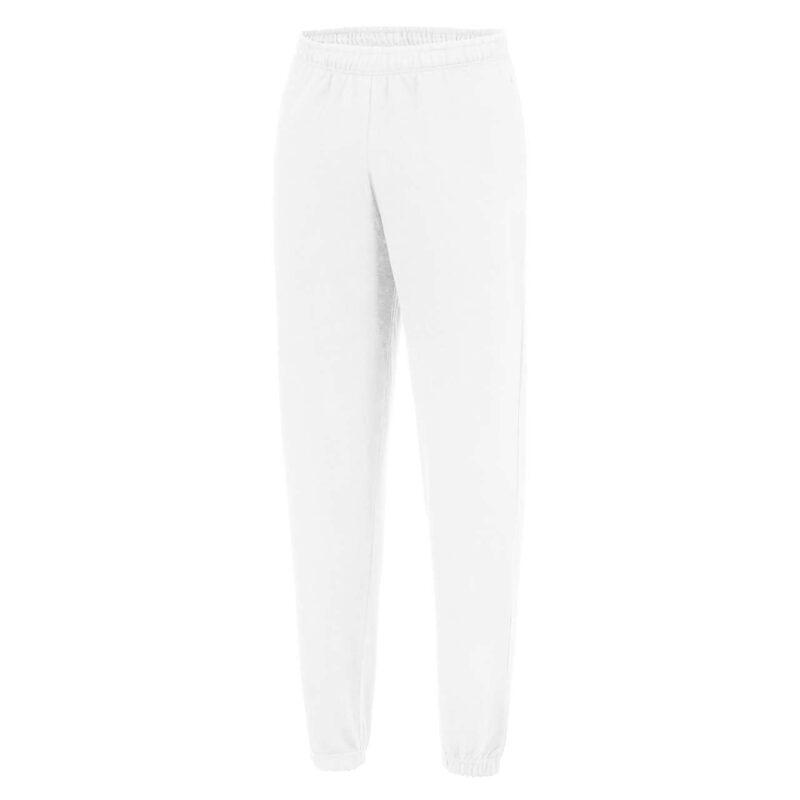 awjh072-arctic_white-a1 Just Hoods COLLEGE CUFFED JOGPANTS - Αρκτικό Λευκό