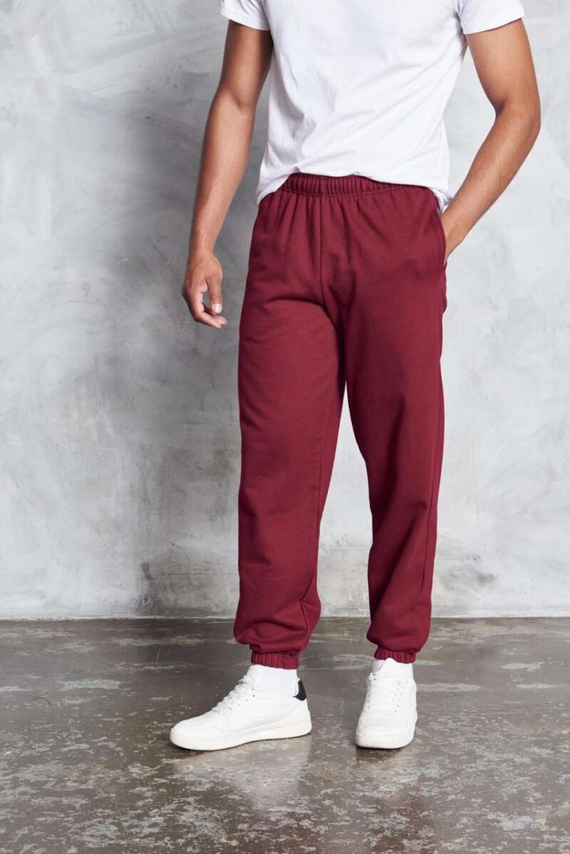 Just Hoods COLLEGE CUFFED JOGPANTS - μπορντό