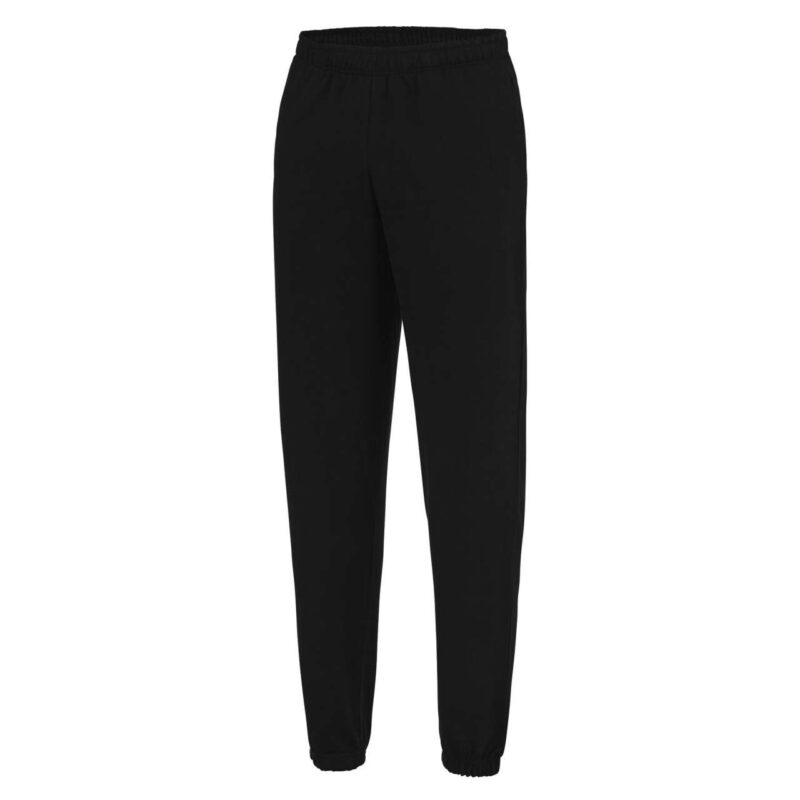 awjh072-deep_black-a1 Just Hoods COLLEGE CUFFED JOGPANTS - Βαθύ Μαύρο