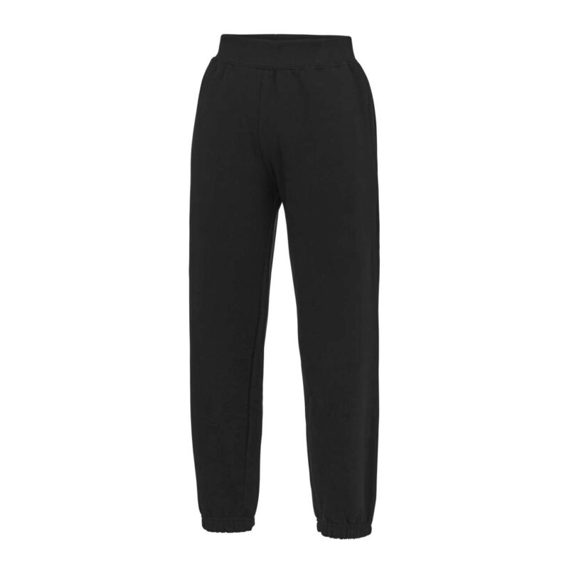 awjh072j-jet_black-a1 Just Hoods KIDS CUFFED JOGPANTS - Κατάμαυρο