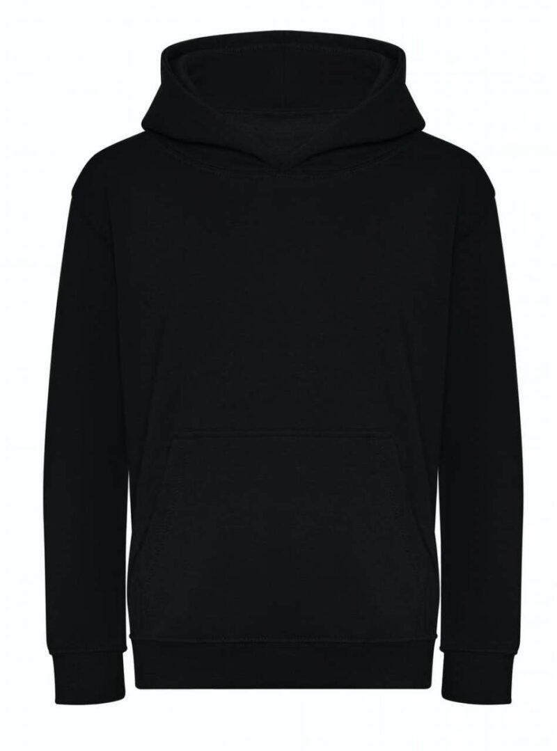 awjh201j-deep_black-a1 Just Hoods KIDS ORGANIC HOODIE - Βαθύ Μαύρο