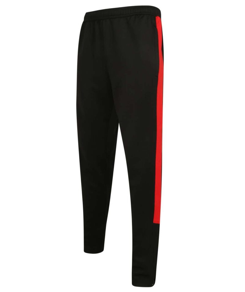 fhlv881-black_red-a1 Finden + Hales ΠΑΝΤΕΛΟΝΙ TRACKSUIT KNITTED ADULT - Κόκκινο/Λευκό