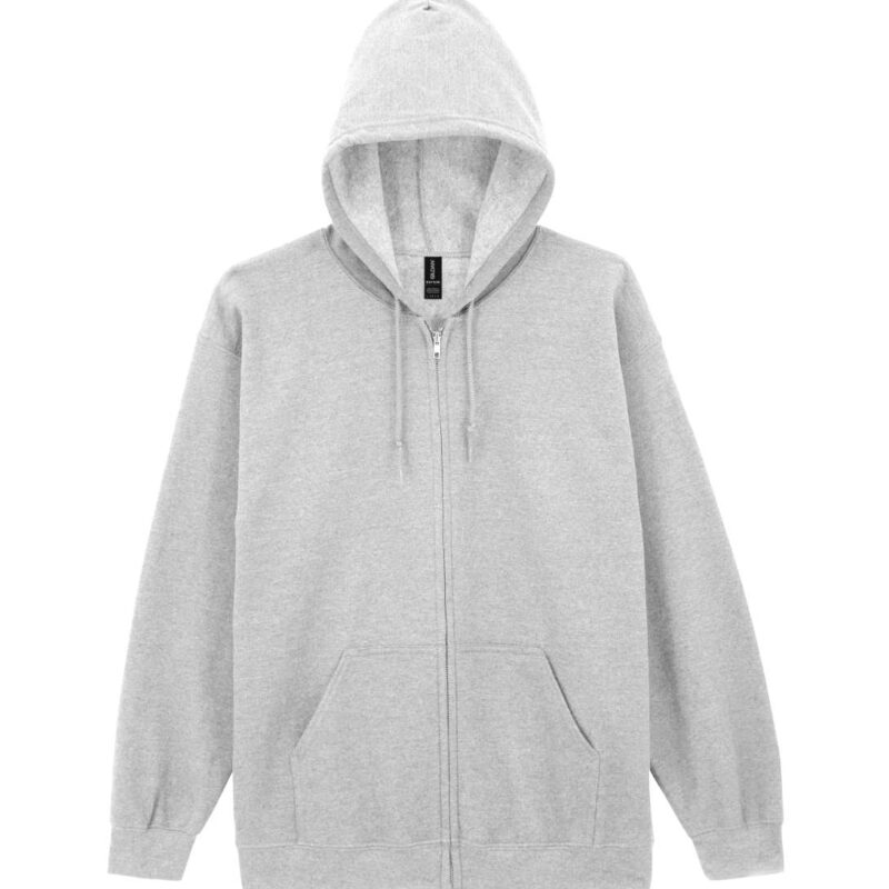 gi18600-ash-a2 Gildan HEAVY BLEND™ SWEATSHIRT HOODED ADULT FULL ZIP - σταχτί