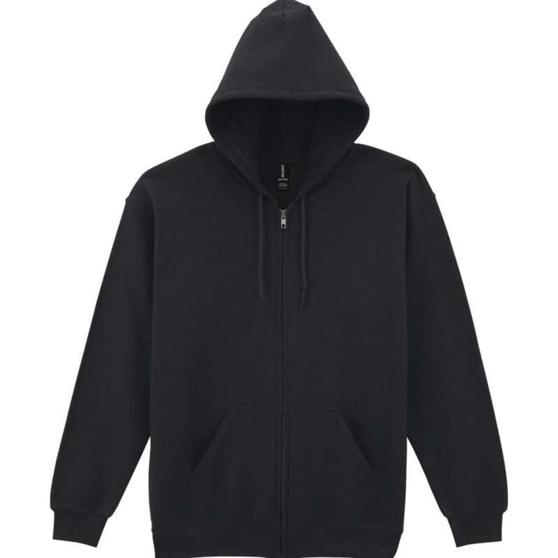 Gildan HEAVY BLEND™ SWEATSHIRT HOODED ADULT FULL ZIP - Μαύρο