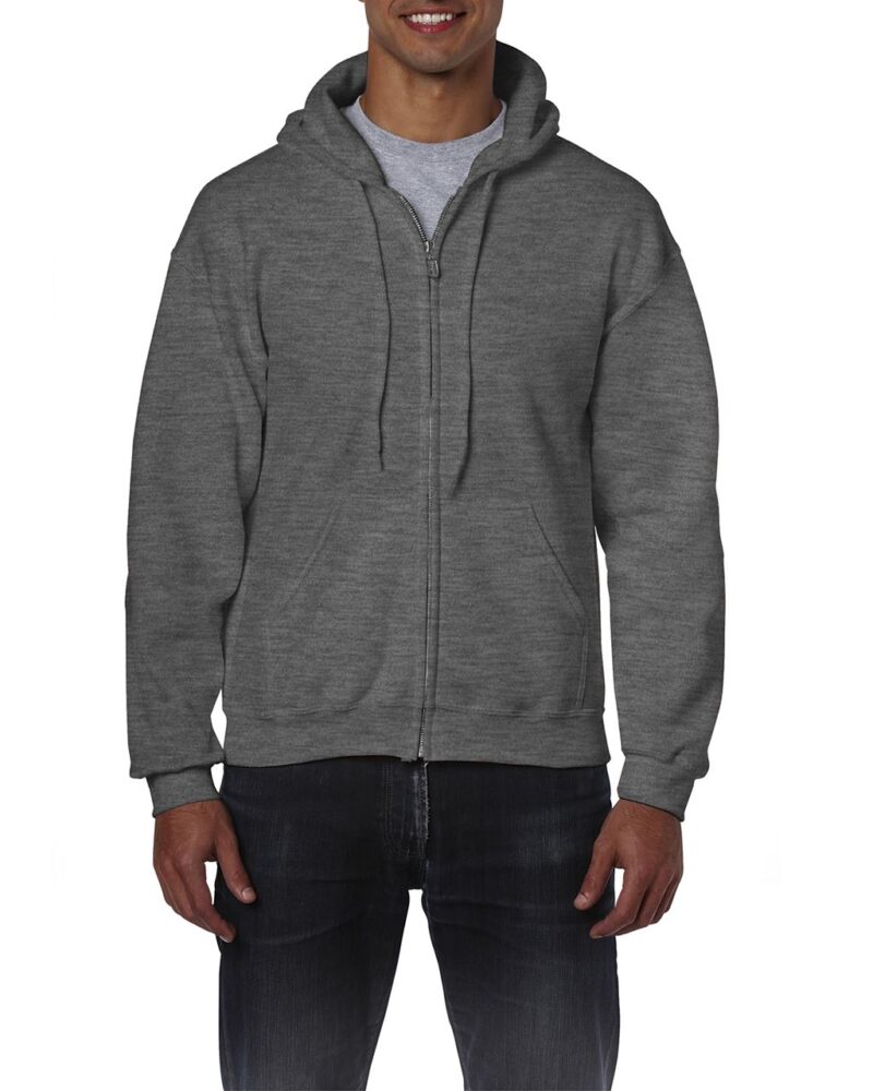 Gildan HEAVY BLEND™ SWEATSHIRT HOODED ADULT FULL ZIP - Σκούρο Μελανζέ