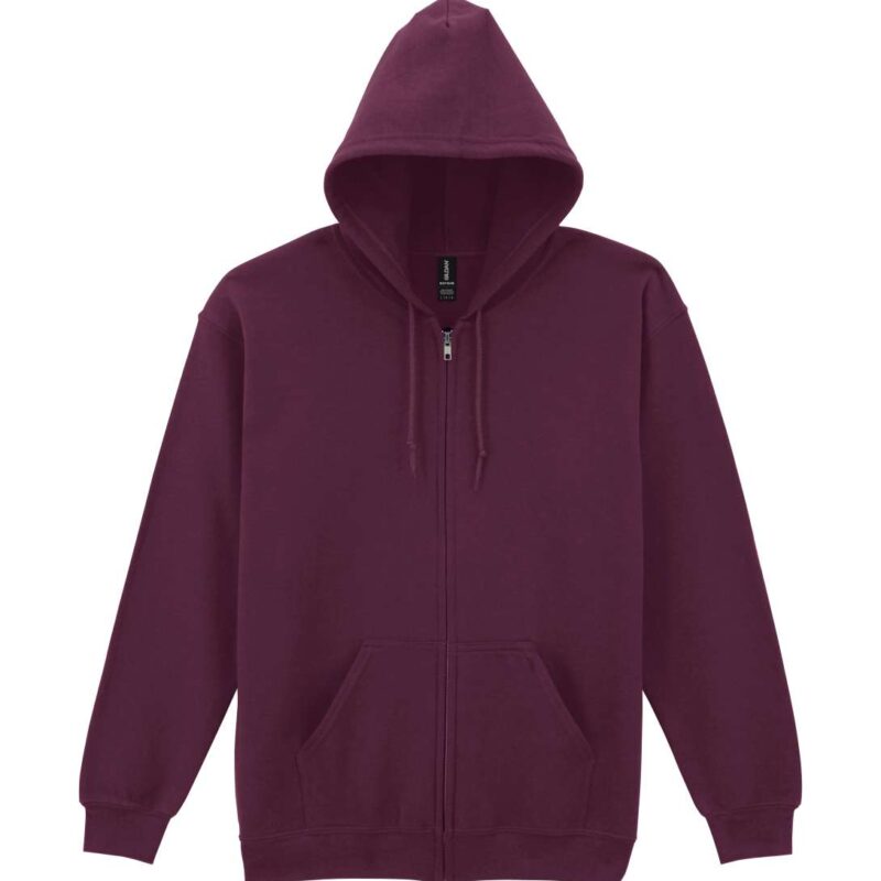 Gildan HEAVY BLEND™ SWEATSHIRT HOODED ADULT FULL ZIP - Βυσσινί