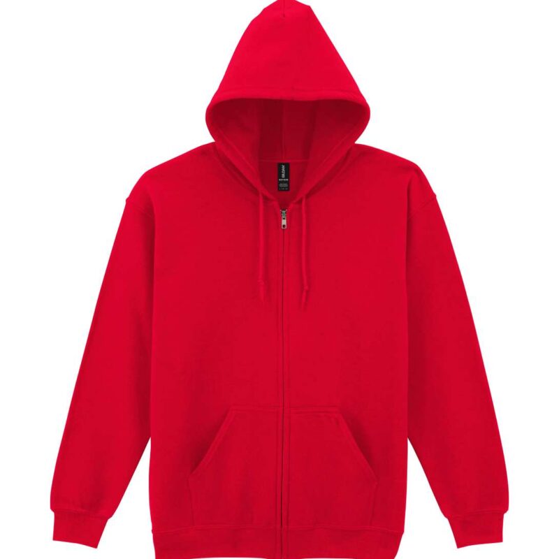 Gildan HEAVY BLEND™ SWEATSHIRT HOODED ADULT FULL ZIP - Κόκκινο