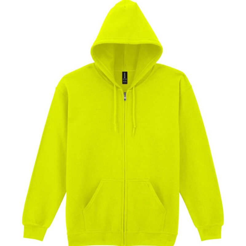 Gildan HEAVY BLEND™ SWEATSHIRT HOODED ADULT FULL ZIP - Πράσινο Ασφαλείας