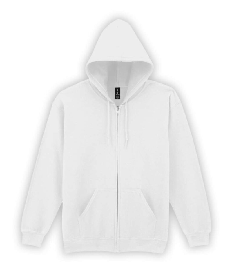 Gildan HEAVY BLEND™ SWEATSHIRT HOODED ADULT FULL ZIP - Λευκό