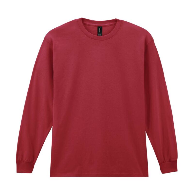 Gildan ULTRA COTTON™ ADULT LONG SLEEVE T-SHIRT - Καρδινάλιο κόκκινο