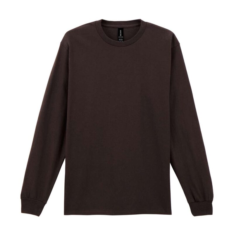 gi2400-dark_chocolate-a2 Gildan ULTRA COTTON™ ADULT LONG SLEEVE T-SHIRT - Σκούρο Σοκολατί
