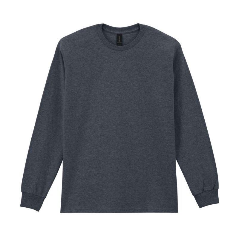 gi2400-dark_heather-a2 Gildan ULTRA COTTON™ ADULT LONG SLEEVE T-SHIRT - 50% Βαμβάκι/50% Πολυεστέρας