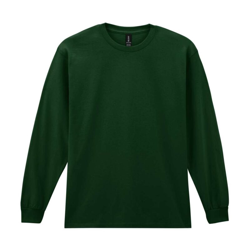 Gildan ULTRA COTTON™ ADULT LONG SLEEVE T-SHIRT - Πράσινο του δάσους