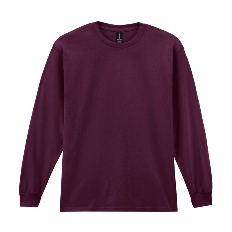 gi2400-maroon-a2 Gildan ULTRA COTTON™ ADULT LONG SLEEVE T-SHIRT - Βυσσινί