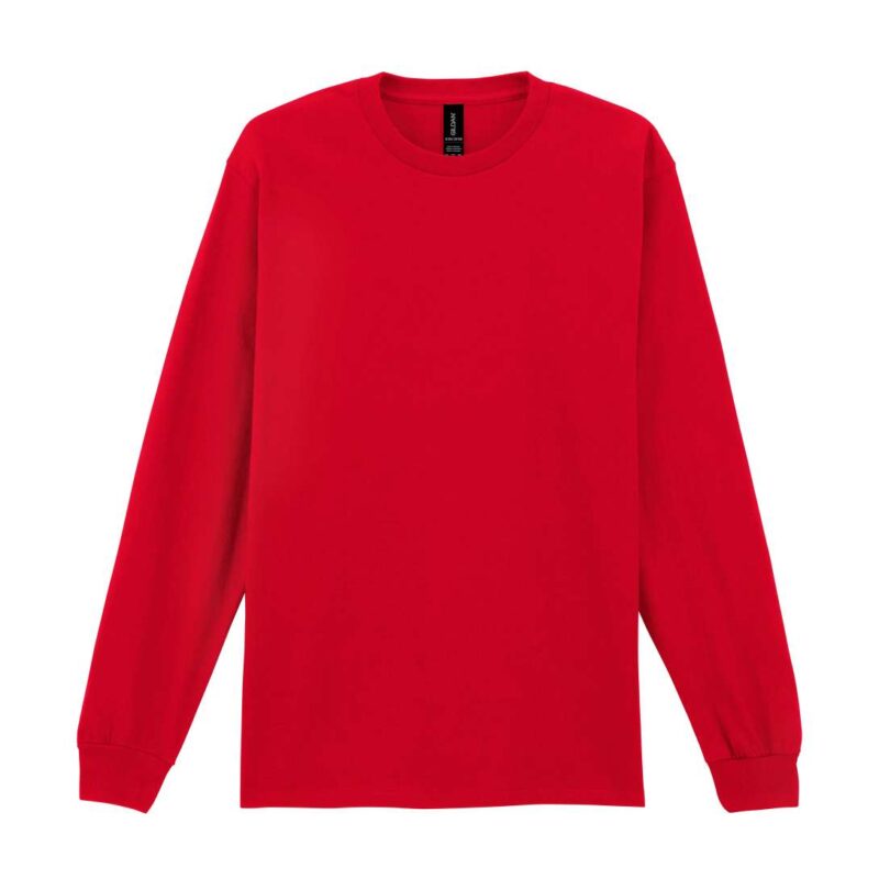 Gildan ULTRA COTTON™ ADULT LONG SLEEVE T-SHIRT - Κόκκινο